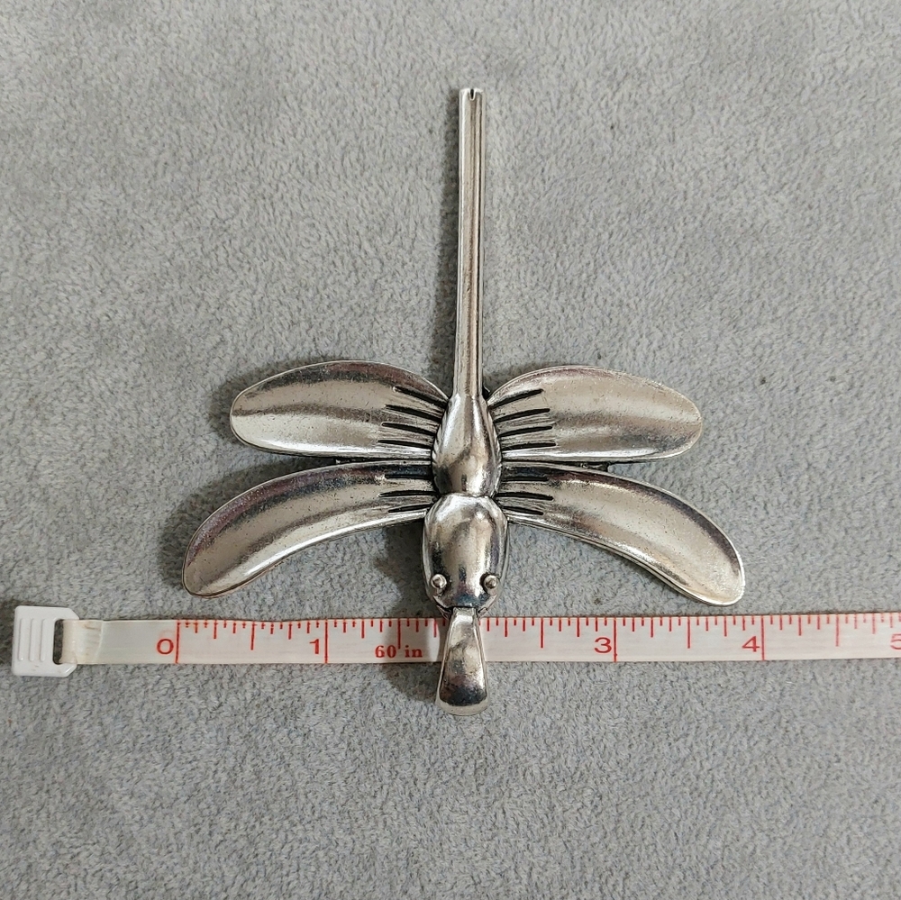 Dragonfly Silver Pendant Big Sized - Picture 3 of 6